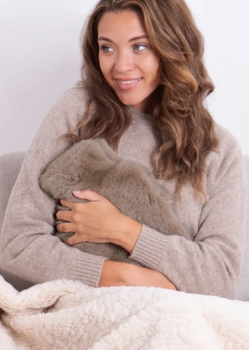 Totes Toasties Ladies Textured Faux Fur Hot Water Bottle