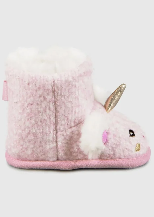 Totes Toasties Pink Toddler Booties