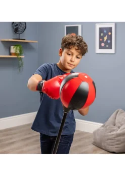 Toyrific Black/Red Medium Punch Ball With Gloves
