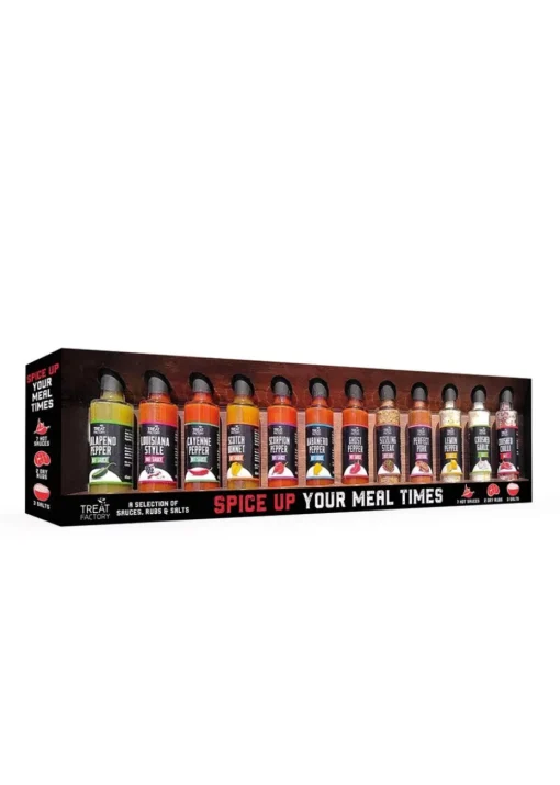 Treat Factory Multi Hot Sauce and Rubs 12 pack