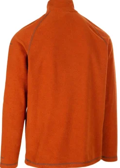 Trespass Burnt Orange Keynote Anti Pilling 1/4 Zip Fleece Top