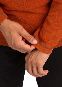 Trespass Burnt Orange Keynote Anti Pilling 1/4 Zip Fleece Top