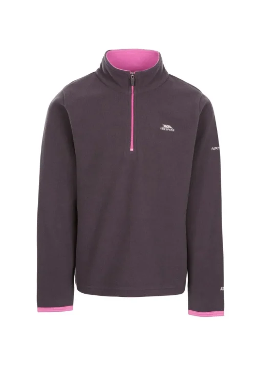 Trespass Girls Dark Grey Sybil Micro Fleece (2-12yrs)