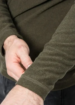 Trespass Grey Green Keynote Anti Pilling 1/4 Zip Fleece Top