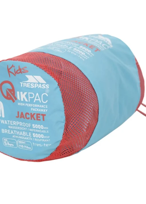 Trespass Kids Aqua Qikpac Waterproof Packaway Jacket (2-12yrs)