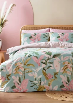 Turquoise Paradise Floral Duvet Set