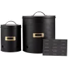Typhoon Otto Black Set of 2 Vegetable Storage Canisters