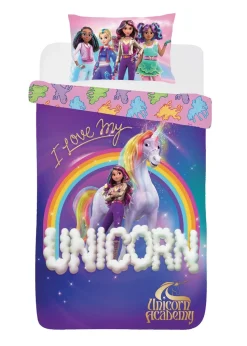 Unicorn Academy Purple Bed Set