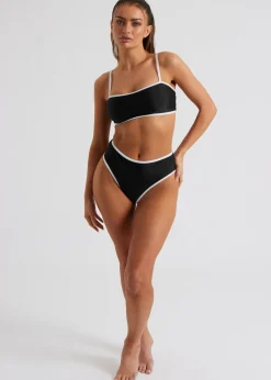 Urban Bliss Black Contrast Bikini Bottom