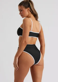 Urban Bliss Black Contrast Bikini Bottom
