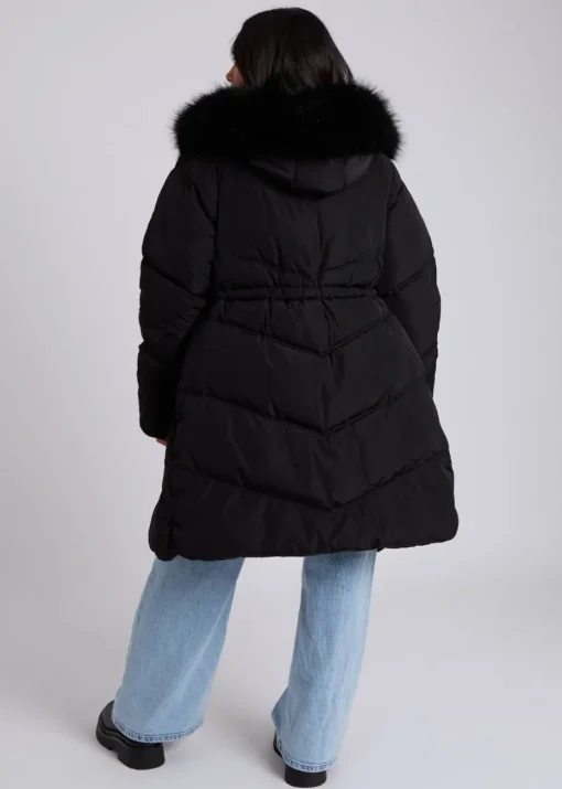 Urban Bliss Black Faux Fur Padded Parka