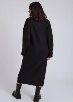 Urban Bliss Black Midi Roll Neck Dress