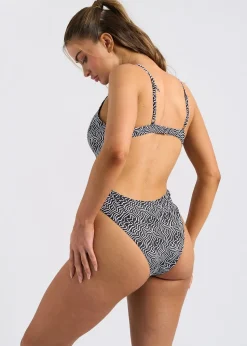 Urban Bliss Black Mono Print O-Ring Swimsuit
