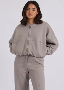 Urban Bliss Charcoal Grey Bomber & Wide Leg Jogger Set