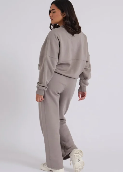 Urban Bliss Charcoal Grey Bomber & Wide Leg Jogger Set