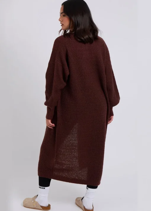 Urban Bliss Chocolate Chunky Longline Cardigan