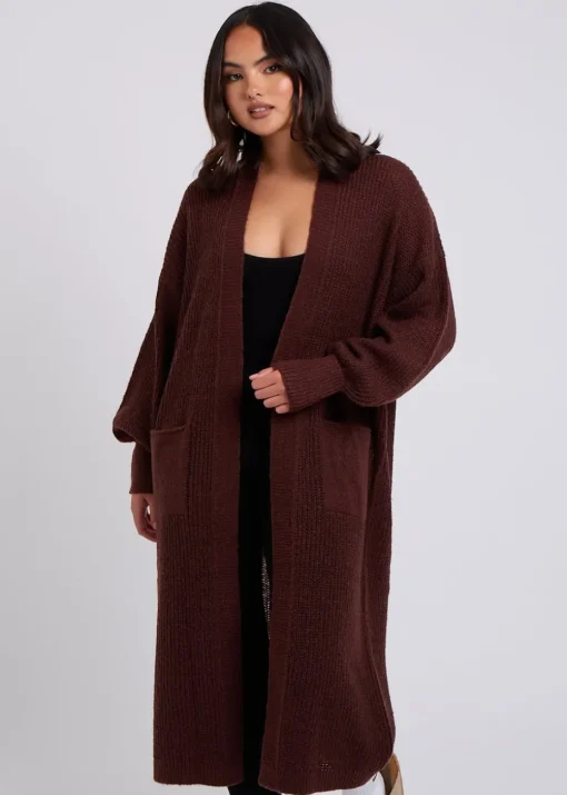 Urban Bliss Chocolate Chunky Longline Cardigan
