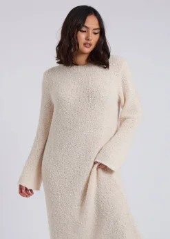 Urban Bliss Cream Boucle Maxi Dress