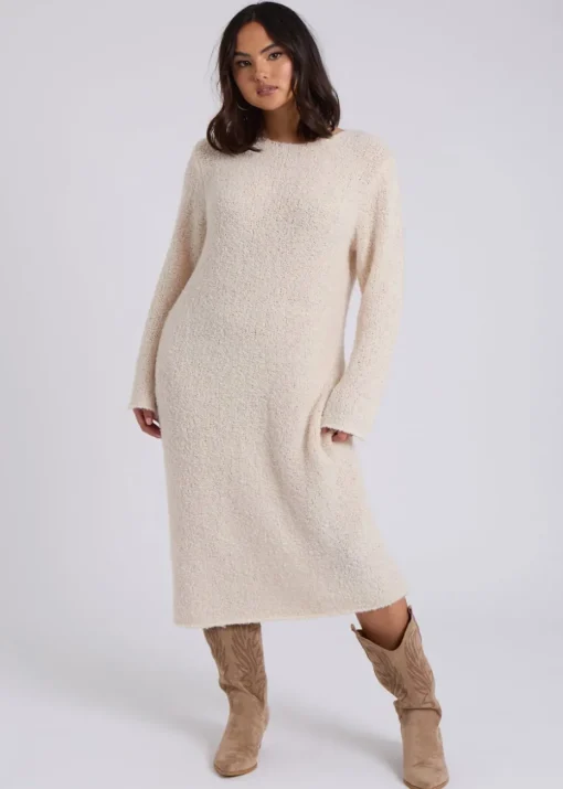 Urban Bliss Cream Boucle Maxi Dress