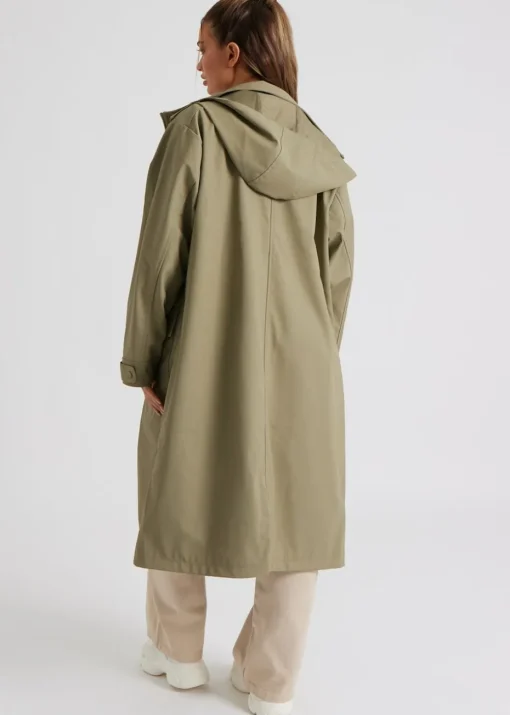 Urban Bliss Khaki Rubberised Raincoat