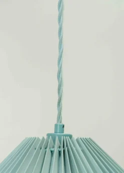 ValueLights Akira  Blue Pendant Light with Blue Tapered Shade (113cm x 53cm x 53cm)