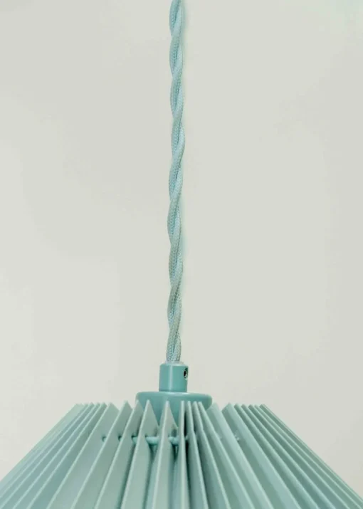 ValueLights Akira  Blue Pendant Light with Blue Tapered Shade (113cm x 53cm x 53cm)