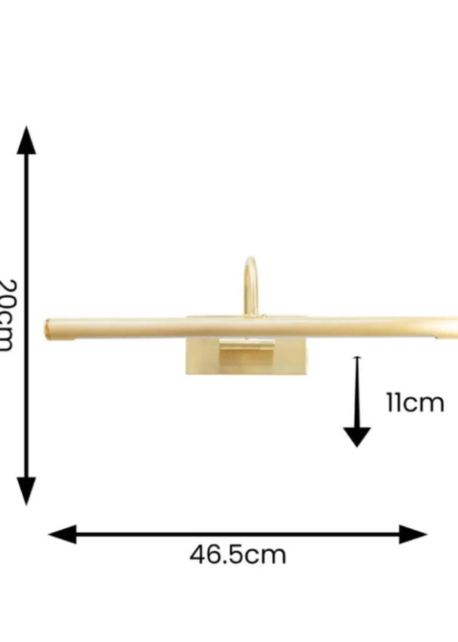 ValueLights Alana Brushed Gold Wall Light Integrated LED (20cm x 11cm x 46.5cm)