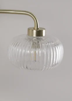 ValueLights Amaia Gold Wall Light with Clear Globe Shade