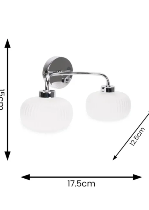ValueLights Amaia Polished Silver Wall Light with Clear Globe Shade