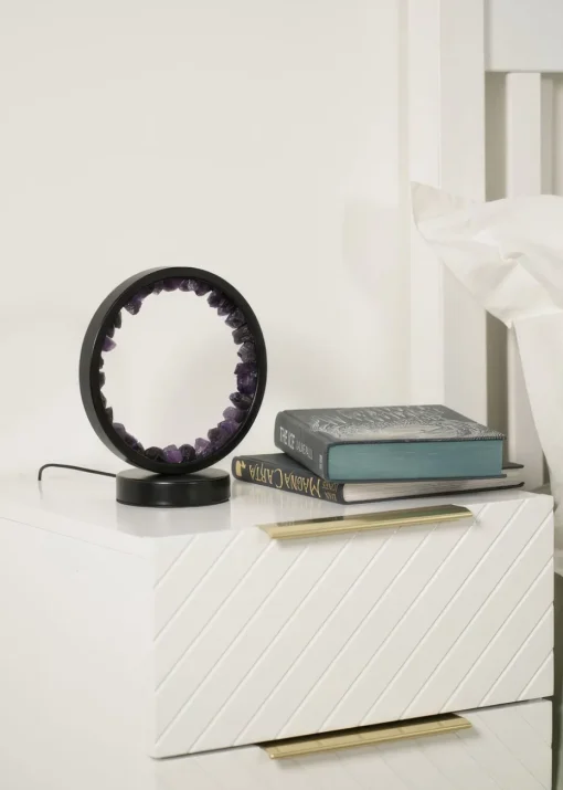 ValueLights Amethyst Crystal Wellness Lamp (20.5cm x 10.5cm x 18cm)