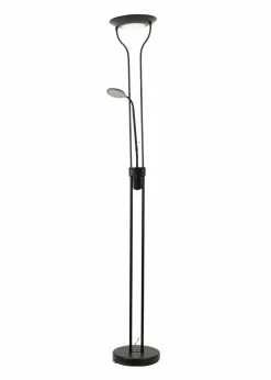 ValueLights Beata Dimmable Matte Black Floor Lamp (180cm x 25cm x 46cm)