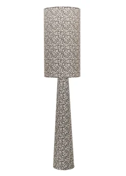 ValueLights Bertie Leopard Print Full Fabric Midi Floor Lamp