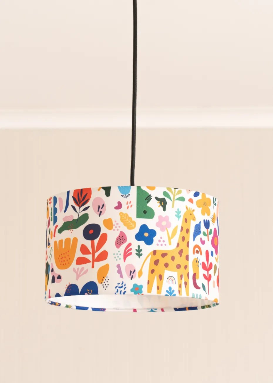 ValueLights Congo Shade Multicolour Drum Ceiling Pendant Lampshade (15cm x 25cm x 25cm)