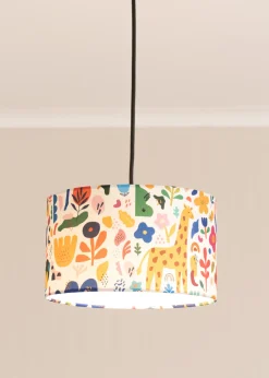 ValueLights Congo Shade Multicolour Drum Ceiling Pendant Lampshade (15cm x 25cm x 25cm)