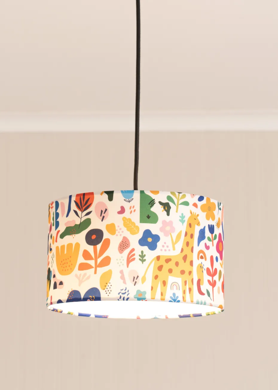 ValueLights Congo Shade Multicolour Drum Ceiling Pendant Lampshade (15cm x 25cm x 25cm)