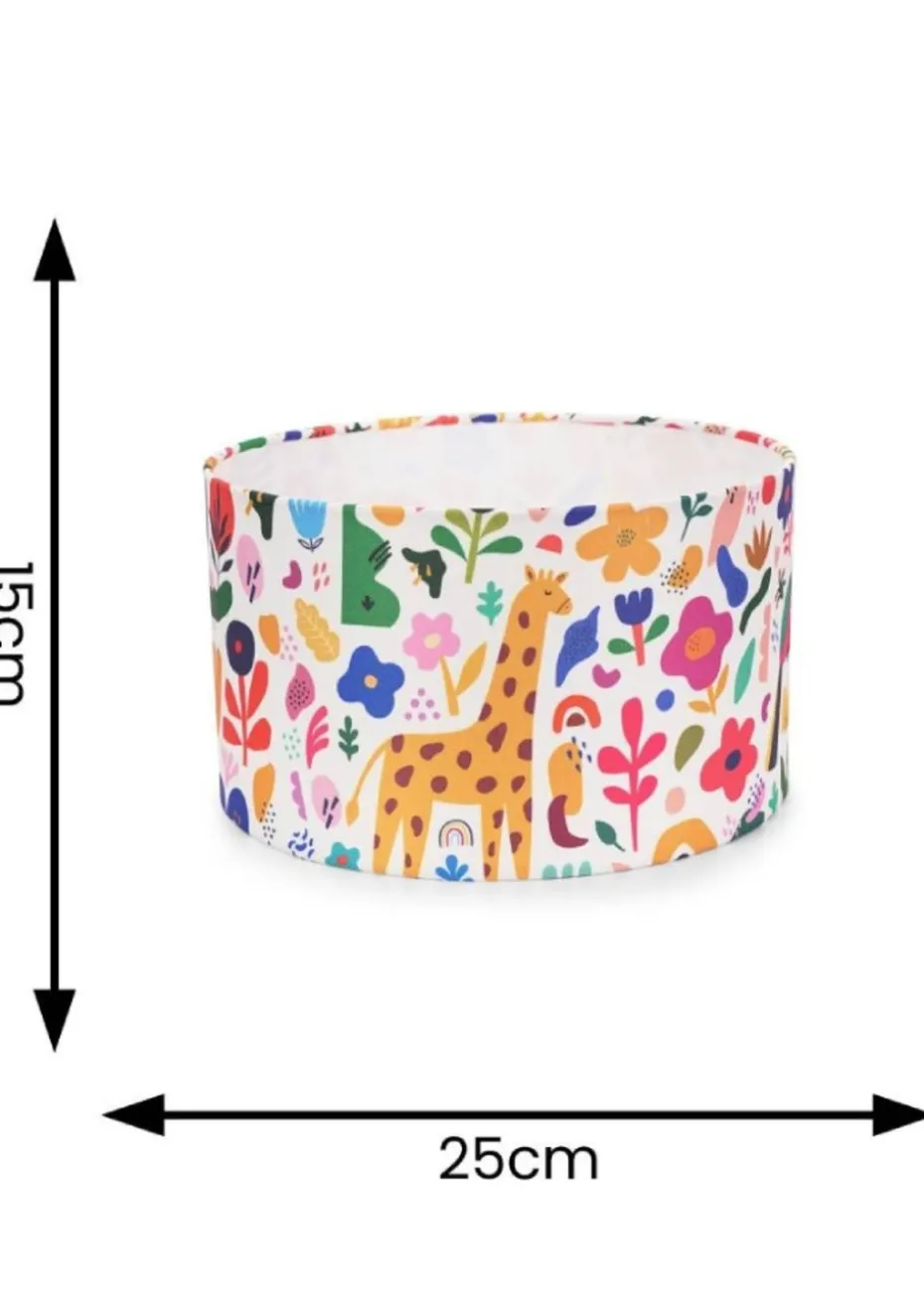 ValueLights Congo Shade Multicolour Drum Ceiling Pendant Lampshade (15cm x 25cm x 25cm)