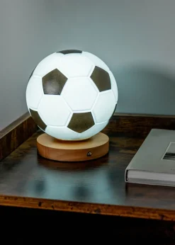 ValueLights Dougie Rechargable LED Dimmable Football Table Lamp (17.5cm x 15cm x 15cm)
