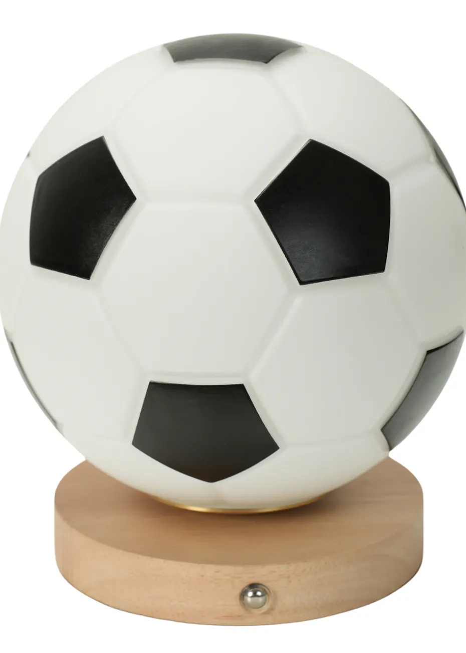 ValueLights Dougie Rechargable LED Dimmable Football Table Lamp (17.5cm x 15cm x 15cm)