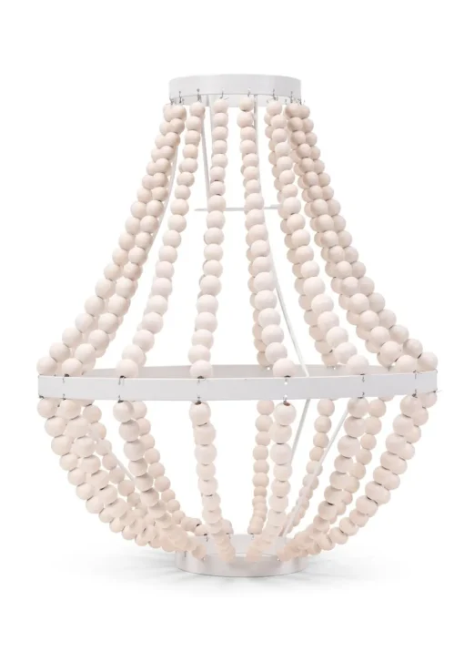 ValueLights Elodie Beaded Easy Fit Chandelier Shade (36.5cm x 30cm x 30cm)