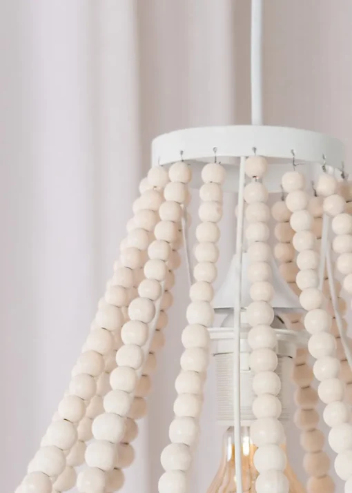ValueLights Elodie Beaded Easy Fit Chandelier Shade (36.5cm x 30cm x 30cm)
