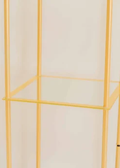 ValueLights Gobie Gold Floor Lamp with Gold Drum Shade (169cm x 30cm x 30cm)