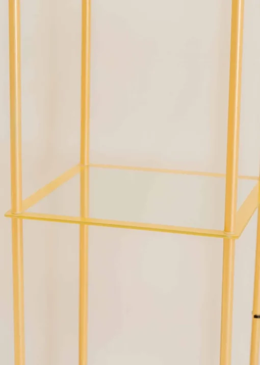 ValueLights Gobie Gold Floor Lamp with Gold Drum Shade (169cm x 30cm x 30cm)