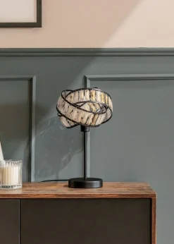 ValueLights Grey Hudson Tortoise Metal Table Lamp (35.5cm x 21cm x 21cm)