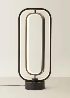 ValueLights Infinity Matte Black LED Table Lamp