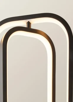 ValueLights Infinity Matte Black LED Table Lamp