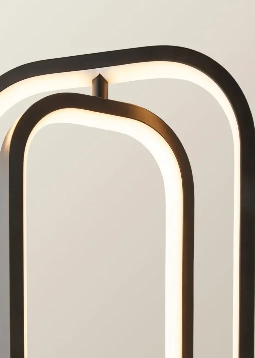 ValueLights Infinity Matte Black LED Table Lamp