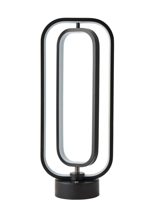 ValueLights Infinity Matte Black LED Table Lamp