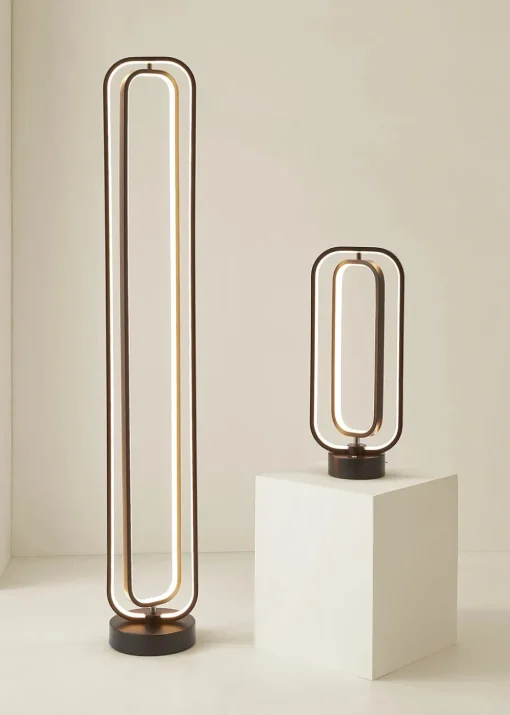 ValueLights Infinity Matte Black LED Table Lamp