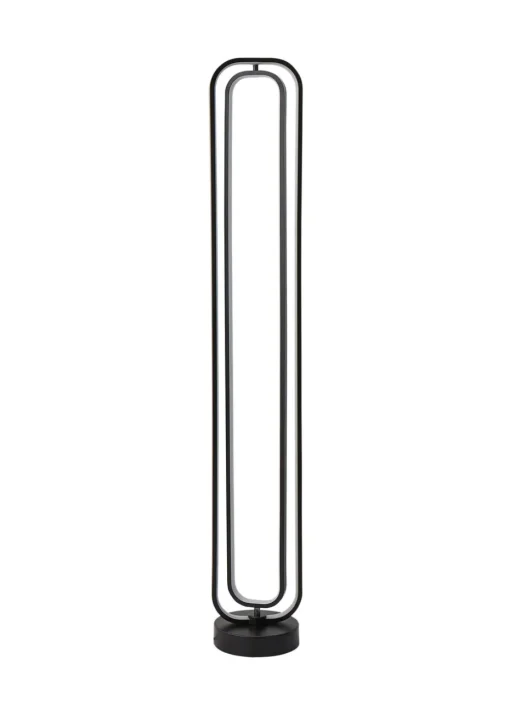 ValueLights Infinity Matte Black LED Floor Lamp