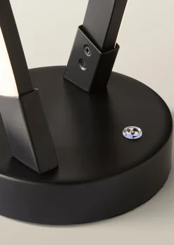 ValueLights Infinity Matt Black Double Twist Integrated LED Table Lamp (48cm x 12cm x 12cm)